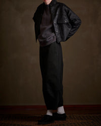 HAVERSACK / 412522 Azuma Fleece Crew Neck Shirt CHARCOAL