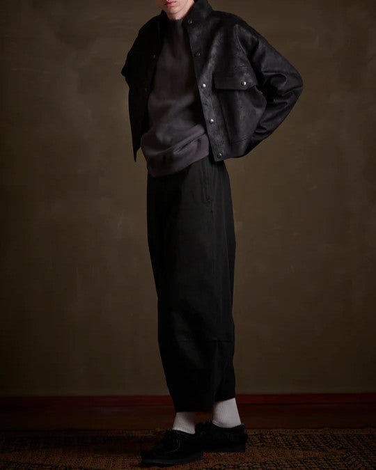 HAVERSACK / 462529 Cotton Drill Military Pants 05 BLACK