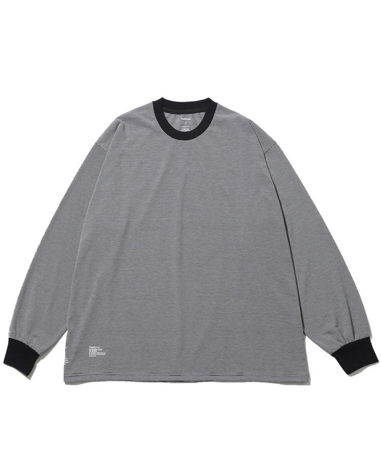 FreshService /  MICRO BORDER L/S TEE  WHITE*BLACK