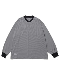 FreshService  MICRO BORDER L/S TEE  WHITE*BLACK