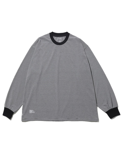 FreshService / MICRO BORDER L/S TEE WHITE*BLACK