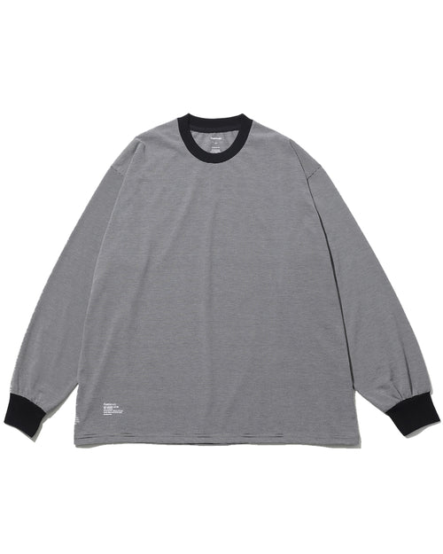 FreshService / MICRO BORDER L/S TEE WHITE*BLACK