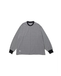 FreshService  MICRO BORDER L/S TEE  WHITE*BLACK