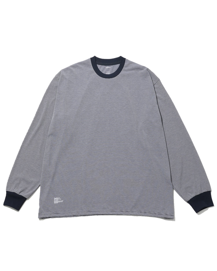FreshService / MICRO BORDER L/S TEE WHITE*NAVY