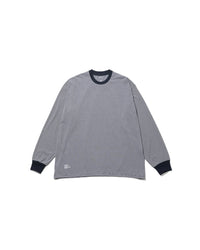 FreshService / MICRO BORDER L/S TEE WHITE*NAVY