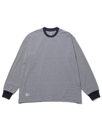 FreshService / MICRO BORDER L/S TEE WHITE*NAVY