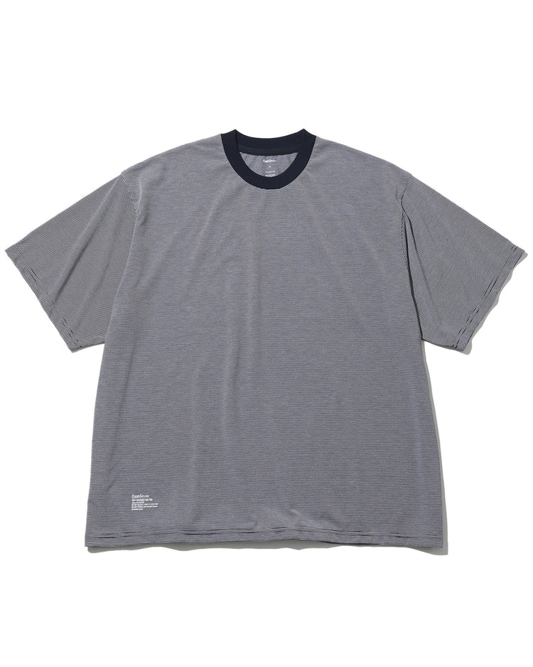 FreshService  MICRO BORDER S/S TEE  WHITE*NAVY
