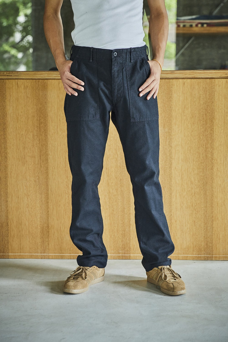 orslow  SLIM FIT FATIGUE PANTS BLACK