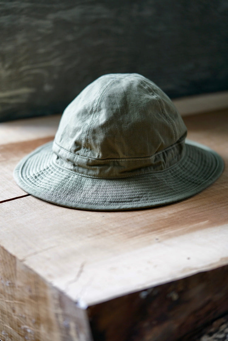 orslow  NAVY HAT HERRINGBONE GREEN