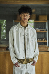 orslow  TYPE1 40'S PLEATED FRONT BLOUSE DNM ECRU（KINARI）