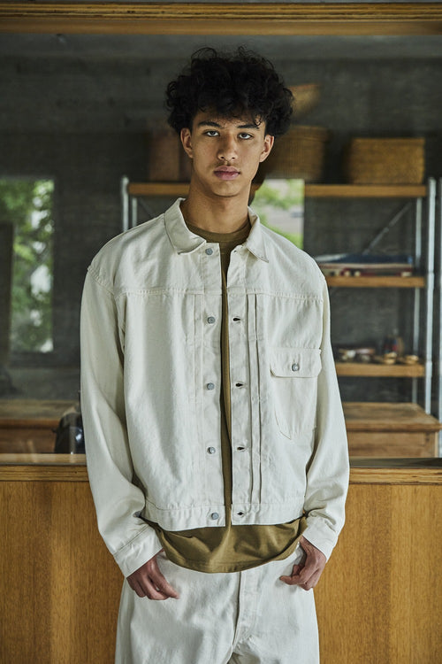 orslow  TYPE1 40'S PLEATED FRONT BLOUSE DNM ECRU（KINARI）