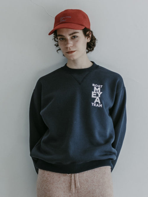 MEYAME NO.6 EMBROIDELY SWEAT (BRUSHED LINING) NAVY