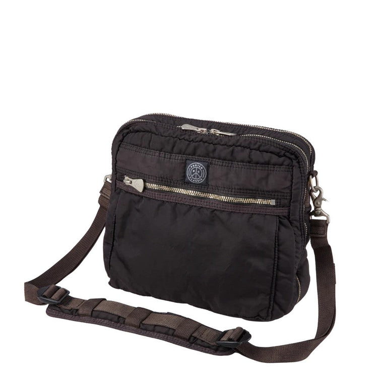 PORTER CLASSIC  SUPER NYLON SIMPLE SHOULDER BAG BLACK