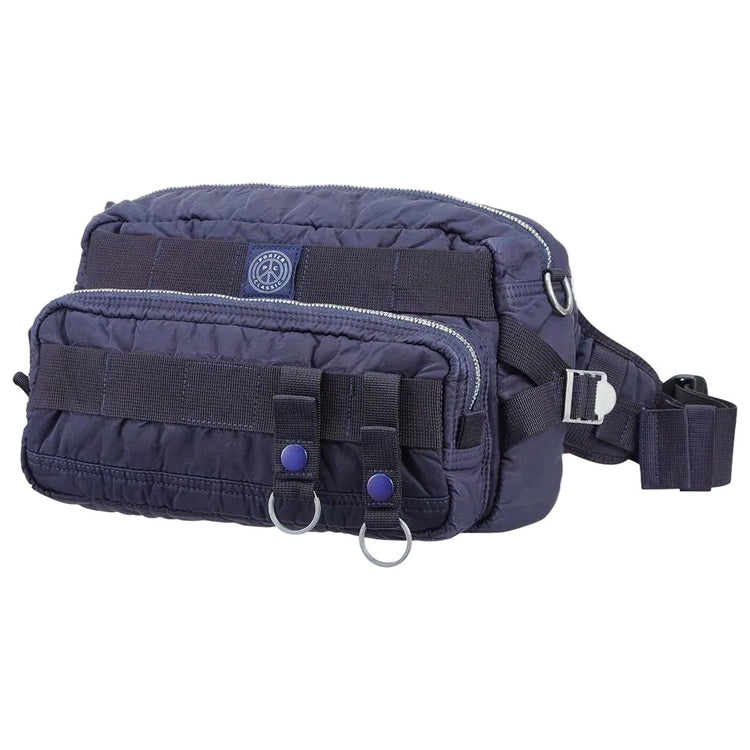 PORTER CLASSIC SUPER NYLON WAIST BAG BLUE