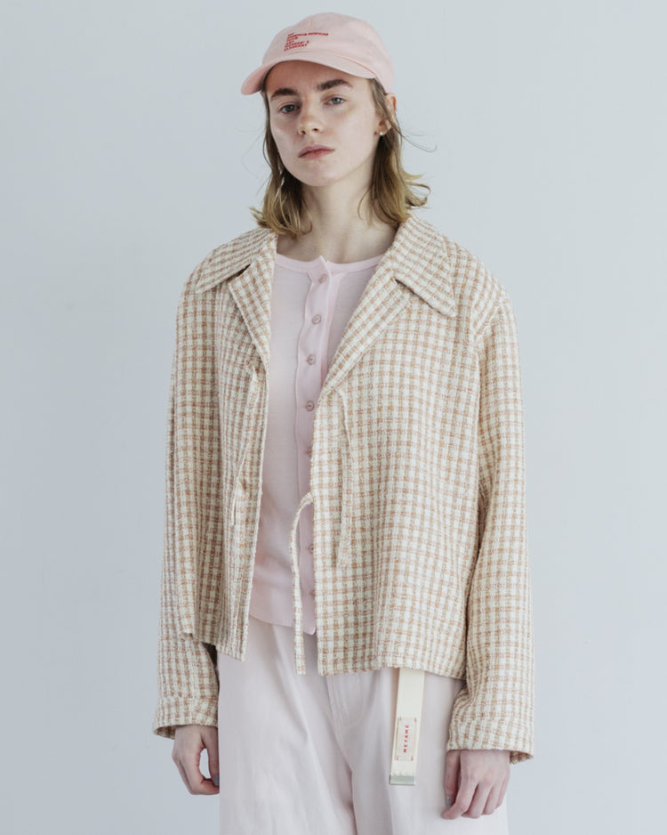 MEYAME   SOFT RIB SIDE STITCH CARDIGAN MEY-2335 LIGHT PINK