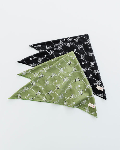 MEYAME EMBROIDERED SCARF MEY-2433 OLIVE