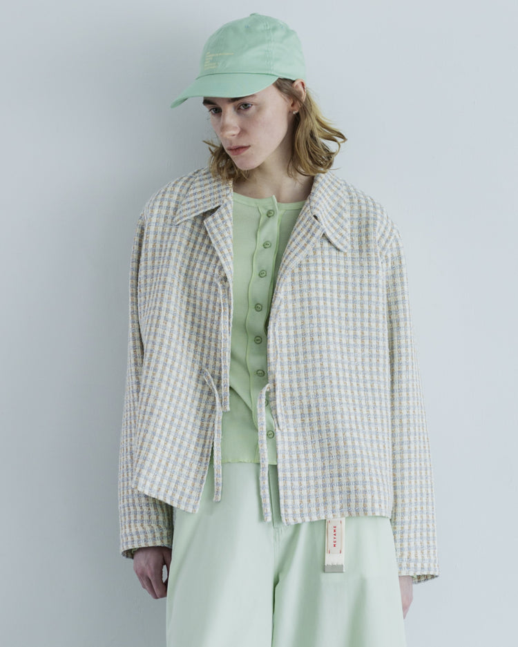 MEYAME   SOFT RIB SIDE STITCH CARDIGAN MEY-2335 LIGHT GREEN