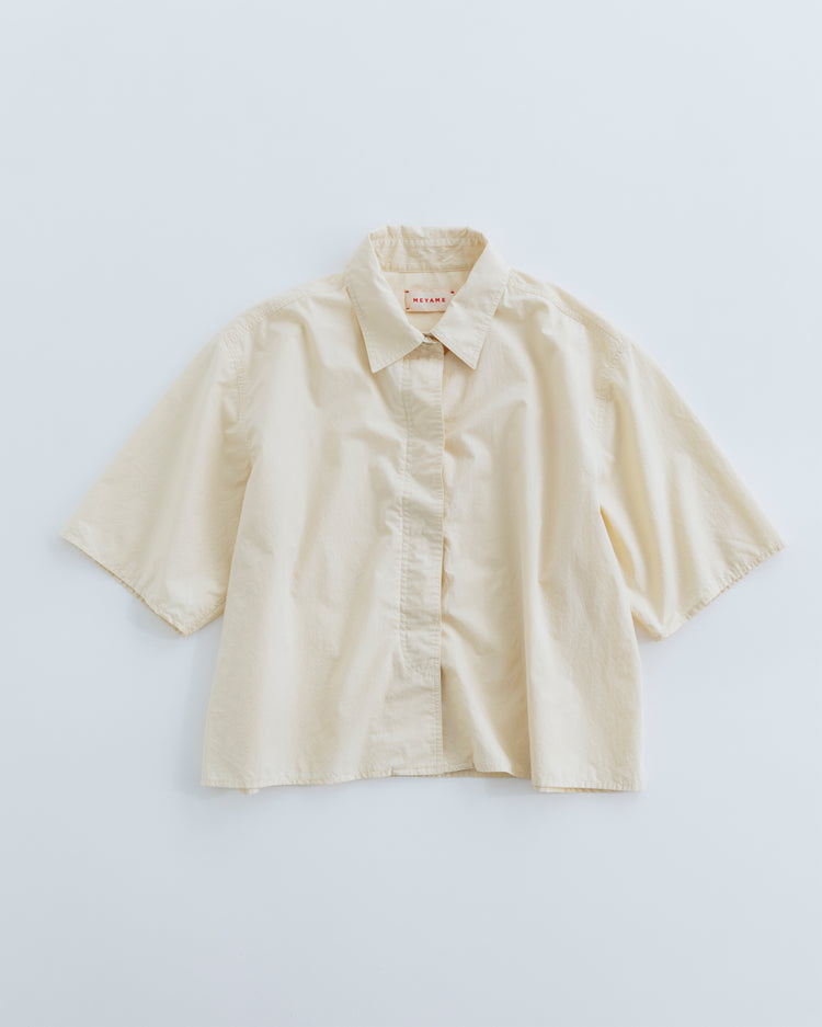 MEYAME  FRY FRONT HALF SLEEVE SHIRTS MEY-2437 CREAM