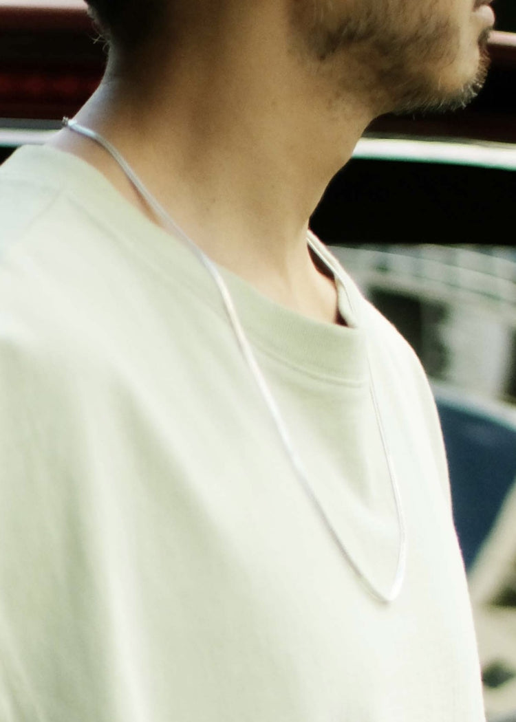 roundabout   Silver Snake Necklace RA-AC10