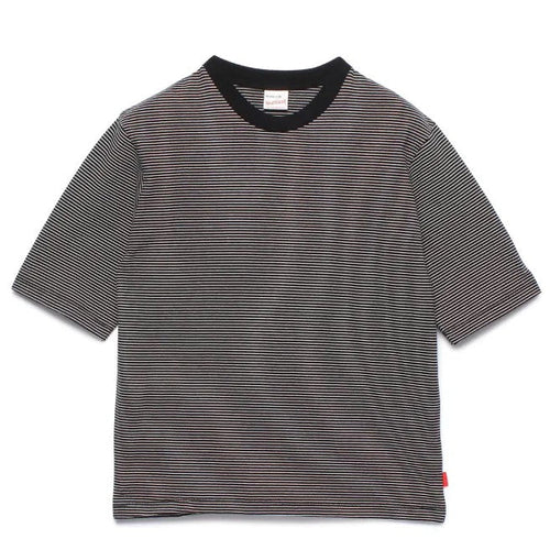 Healthknit / ナローボーダー　クルーネック半袖Tシャツ Women'S BLACK*NATURAL