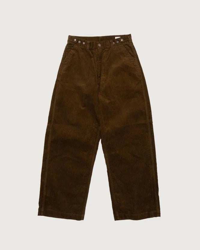 Ordinary fits CORDUROY BELL PANTS BROWN