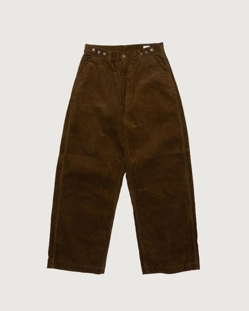 Ordinary fits  CORDUROY BELL PANTS BROWN