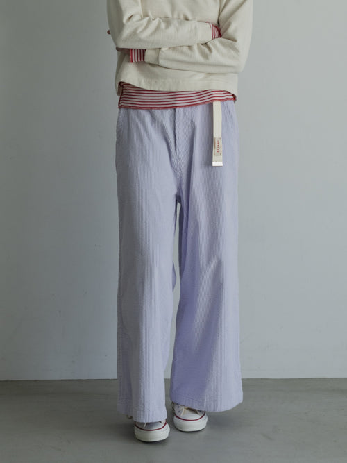 MEYAME CORDUROY SIDE LINE WIDE PANTS MEY-2518 LIGHT PURPLE