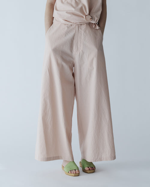 MEYAME COTTON LINEN SIDE LINE WIDE PANTS MEY-2440 PINK
