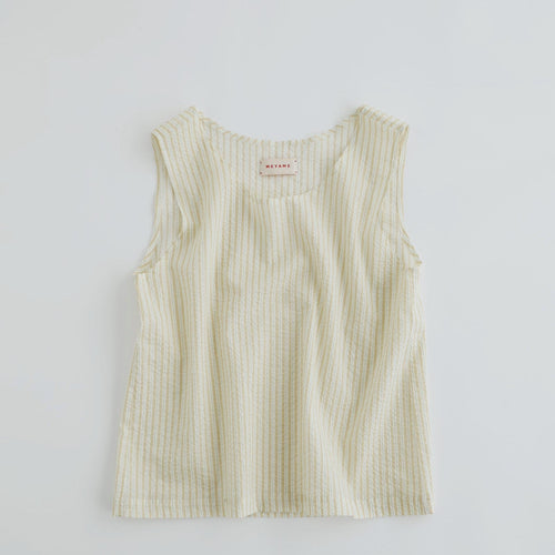 MEYAME / LIGHT COTTON STRIPE SLEEVELESS YELLOW
