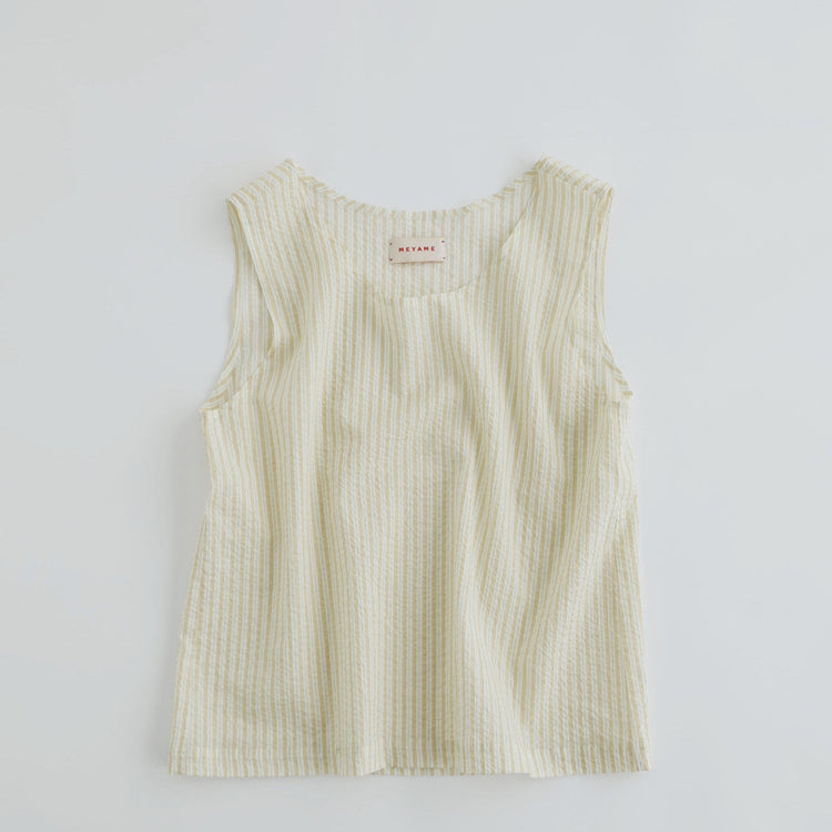 MEYAME / LIGHT COTTON STRIPE SLEEVELESS YELLOW