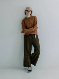 MEYAME  FLUFFY PULLOVER / CARDIGAN BROWN