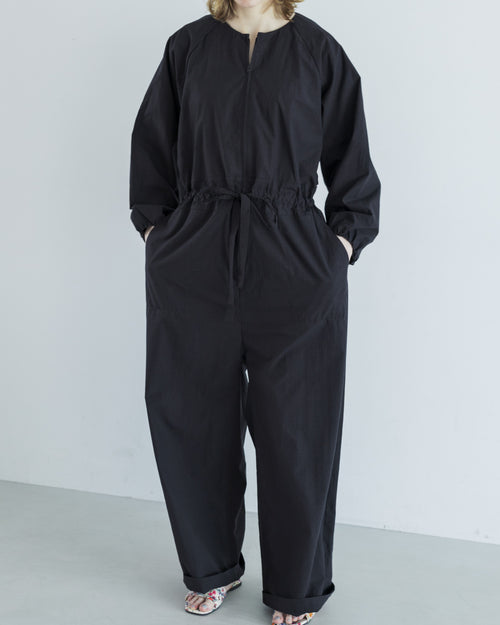 MEYAME  HALF ZIP ALL IN ONE(LONG SLEEVE) BLACK