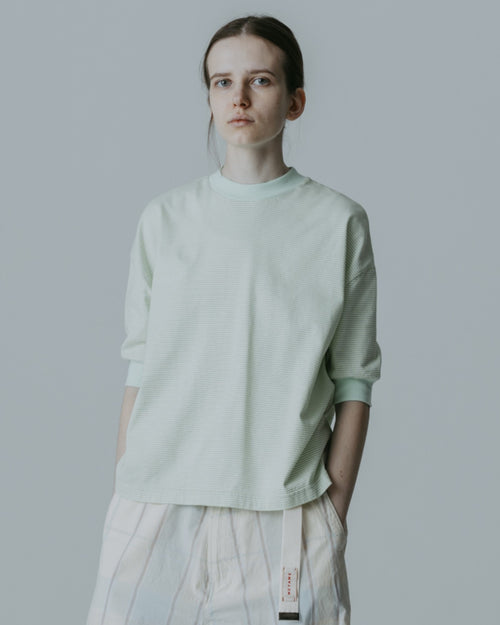 MEYAME  BORDER HALF SLEEVE TEE MEY-2438 GREEN