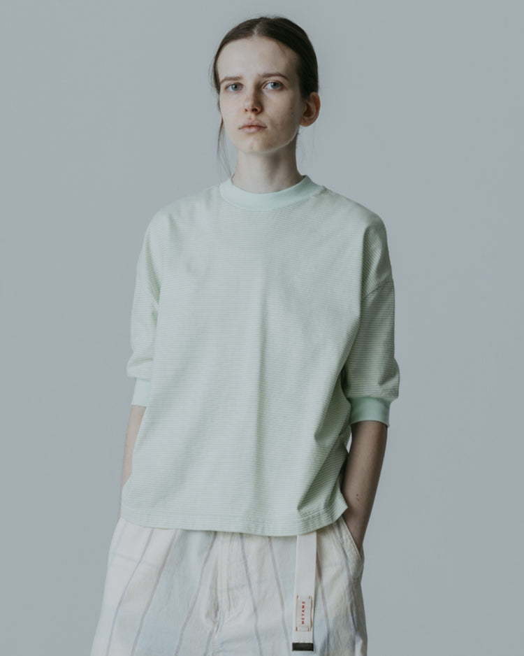 MEYAME  BORDER HALF SLEEVE TEE MEY-2438 GREEN