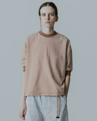 MEYAME  BORDER HALF SLEEVE TEE MEY-2438 BROWN
