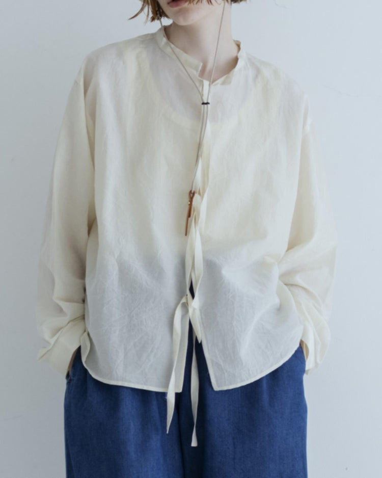 MEYAME  COTTON SILK BLOUSE JACKET CREAM