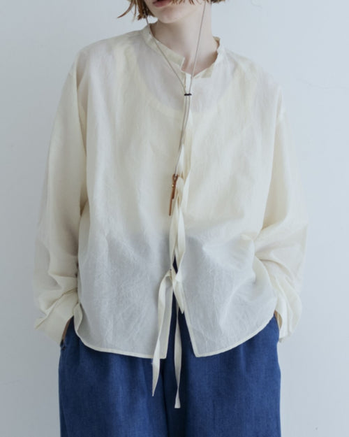 MEYAME  COTTON SILK BLOUSE JACKET CREAM