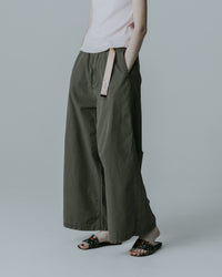 MEYAME  LIGHT RIP STOP SIDE LINE WIDE PANTS MEY-2422 OLIVE