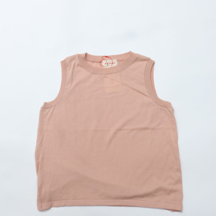 MEYAME / COTTON KNIT SLEEVELESS PINK