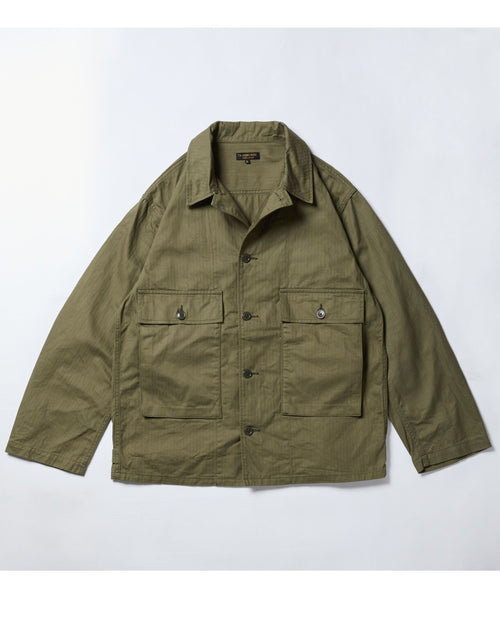 A VONTADE Naval Utility Jacket -Military Herinbone- #47 OLIVE