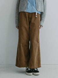 MEYAME / CORDUROY SIDE LINE WIDE PANTS BROWN