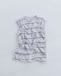 MEYAME　TUCKED JACQUARD BORDER SLEEVELESS MEY-2404 HEATHER GREY