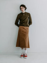 MEYAME  TEAR SHAPE KNIT OLIVE