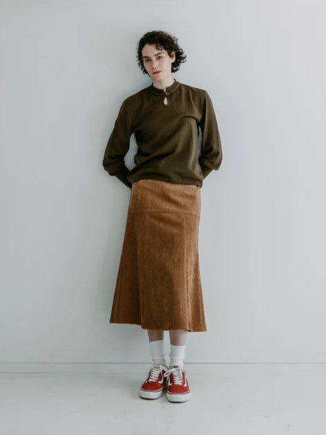 MEYAME  TEAR SHAPE KNIT OLIVE