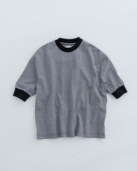 MEYAME  BORDER HALF SLEEVE TEE MEY-2438 BLACK