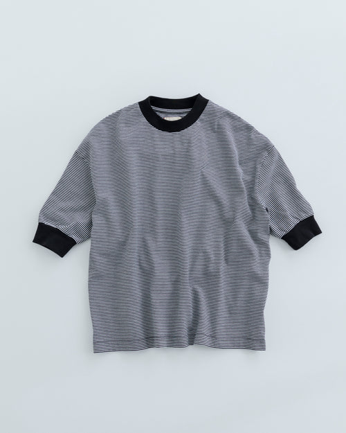 MEYAME  BORDER HALF SLEEVE TEE MEY-2438 BLACK