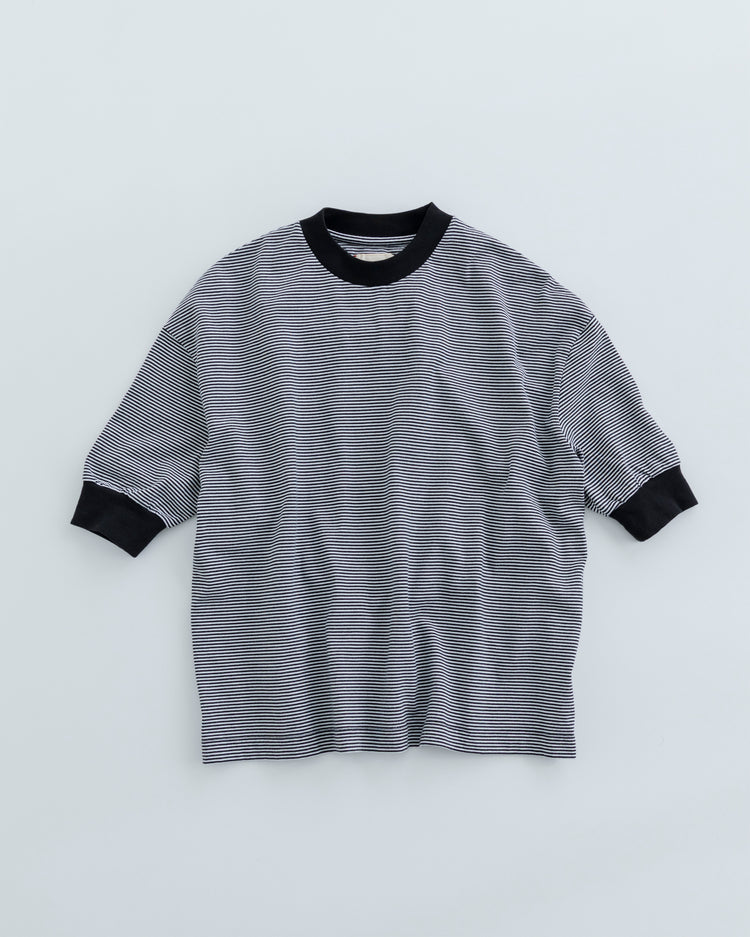 MEYAME  BORDER HALF SLEEVE TEE MEY-2438 BLACK
