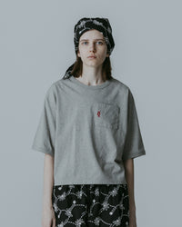 MEYAME  EMBROIDERED POCKET TEE MEY-2436 WHITE