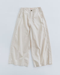 MEYAME  COTTON LINEN SIDE LINE WIDE PANTS MEY-2440 CREAM