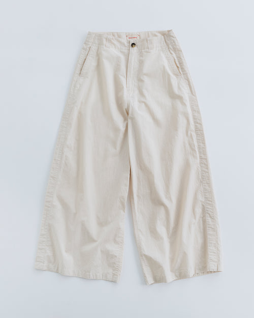 MEYAME COTTON LINEN SIDE LINE WIDE PANTS MEY-2440 CREAM